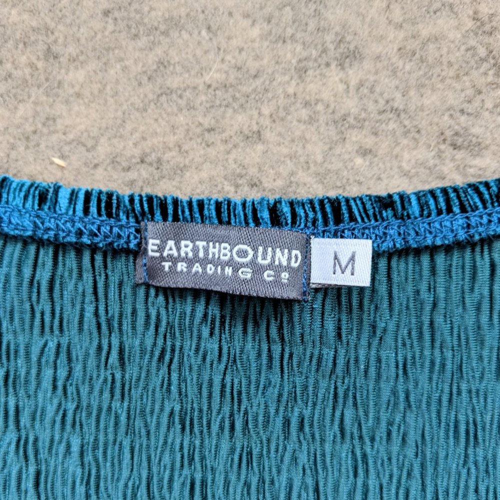 Earthbound Trading Co Teal Velvet Vest Kimono - Picture 3 of 7